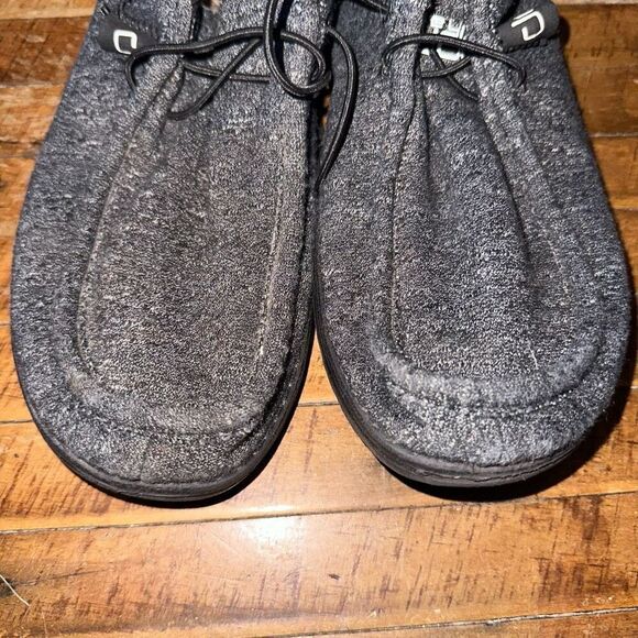 Hey Dudes Black Melange slip on comfortable 11 shoes - Picture 2 of 5